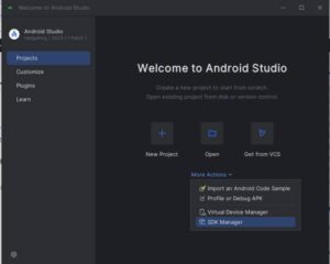 android studio sdk manager path