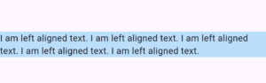 flutter text align left