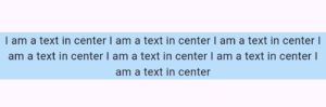 text center alignment