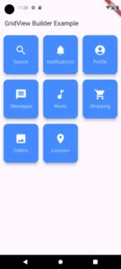 flutter gridview builder widget