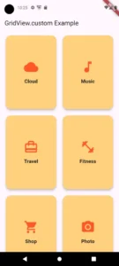 flutter gridview custom parameter