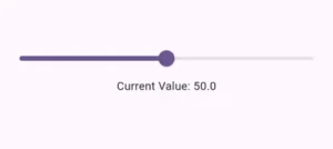 value parameter of flutter slider widget