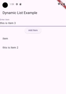 Dynamic List with user input or data fetching and setting state using stateful builder