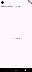 flutter counter with interitedwidget