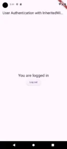 sample login logout status with flutter inherited widget